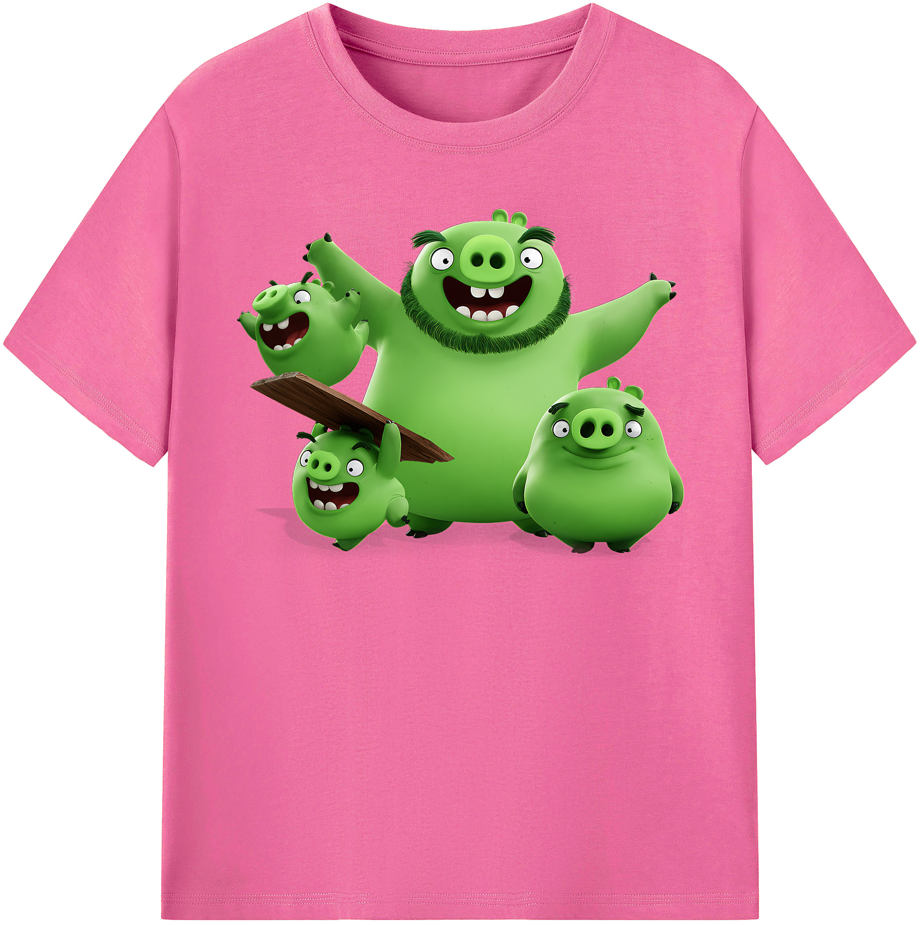 （画像用） Angry Birds アングリーバード レディースカジュアルプリントTシャツ（綿100％）
